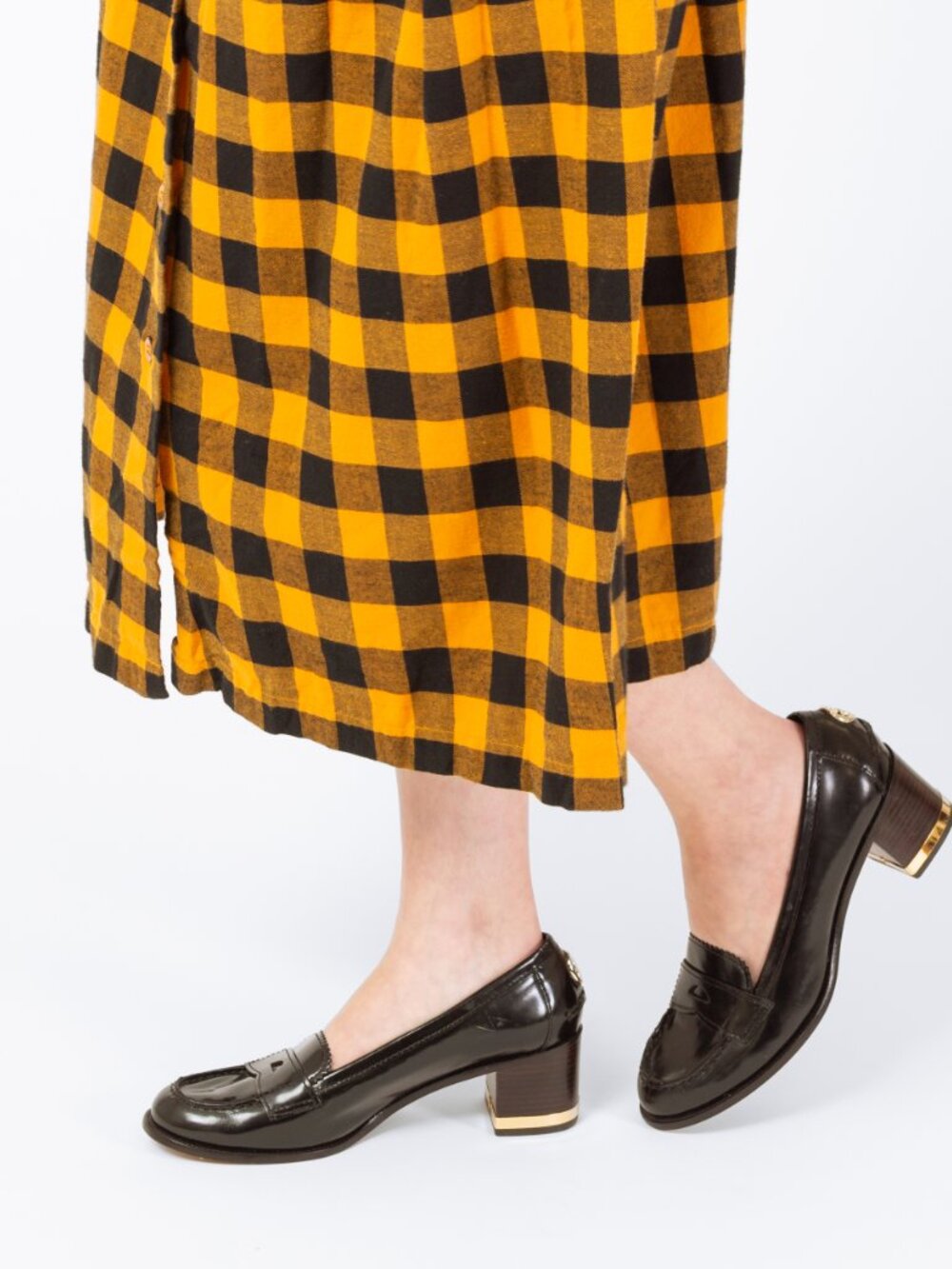 Tory Burch Black Leather Penny Loafer Pumps - Size 8.5 - Picture 2 of 8